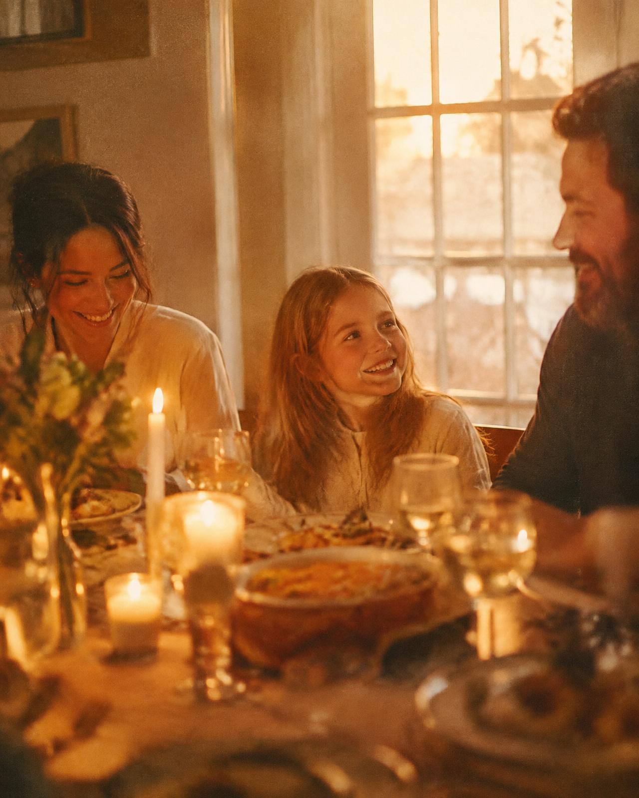 The warmth of being with family
